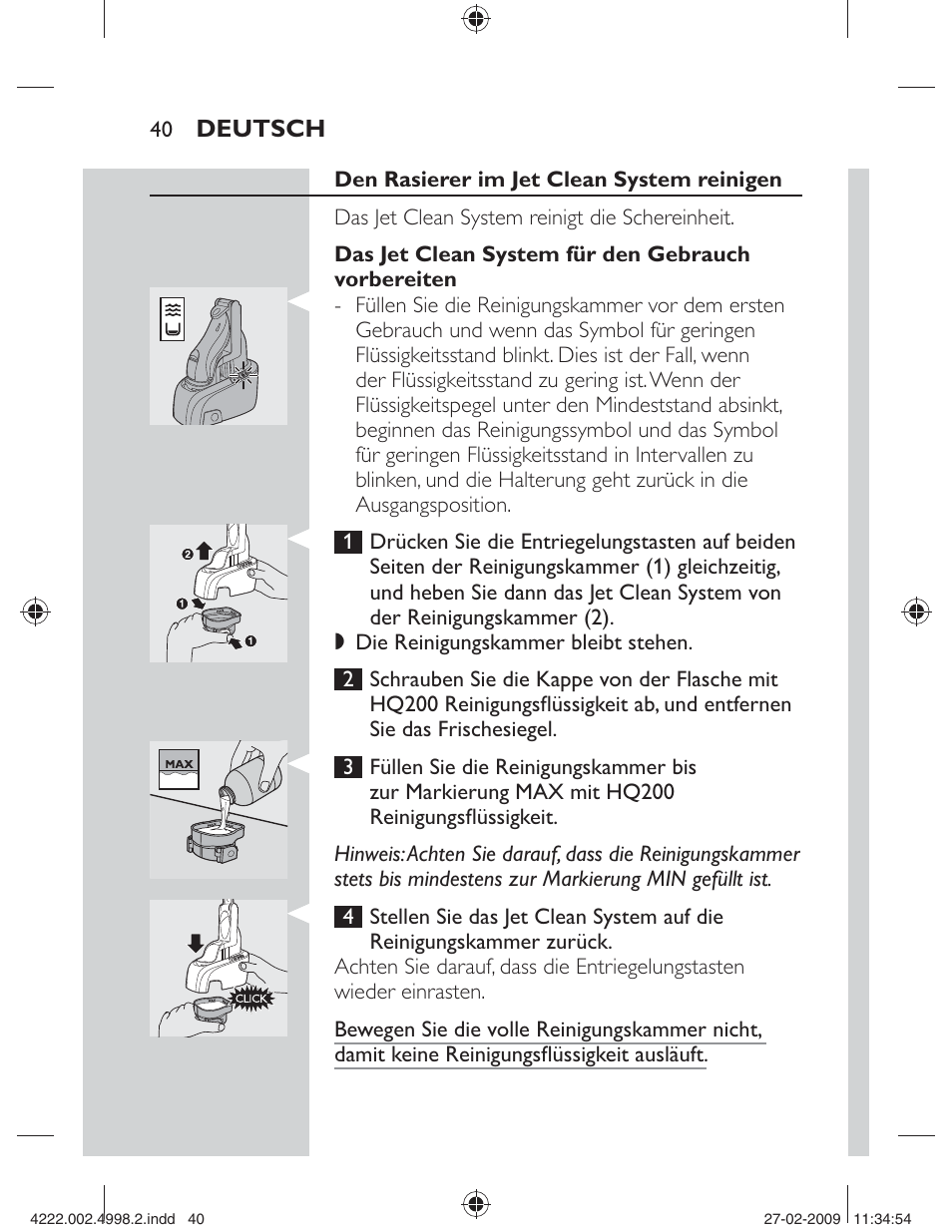Philips SHAVER Series 3000 Afeitadora eléctrica User Manual | Page 38 / 192