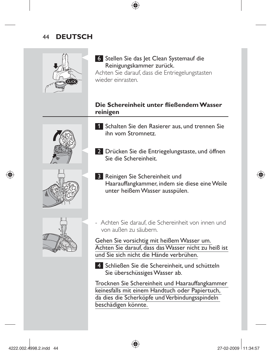 Philips SHAVER Series 3000 Afeitadora eléctrica User Manual | Page 42 / 192