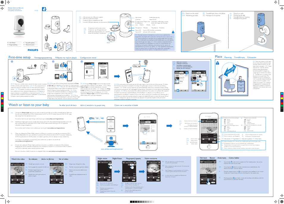 Philips Vigilabebés HD inalámbrico In.Sight User Manual | 2 pages