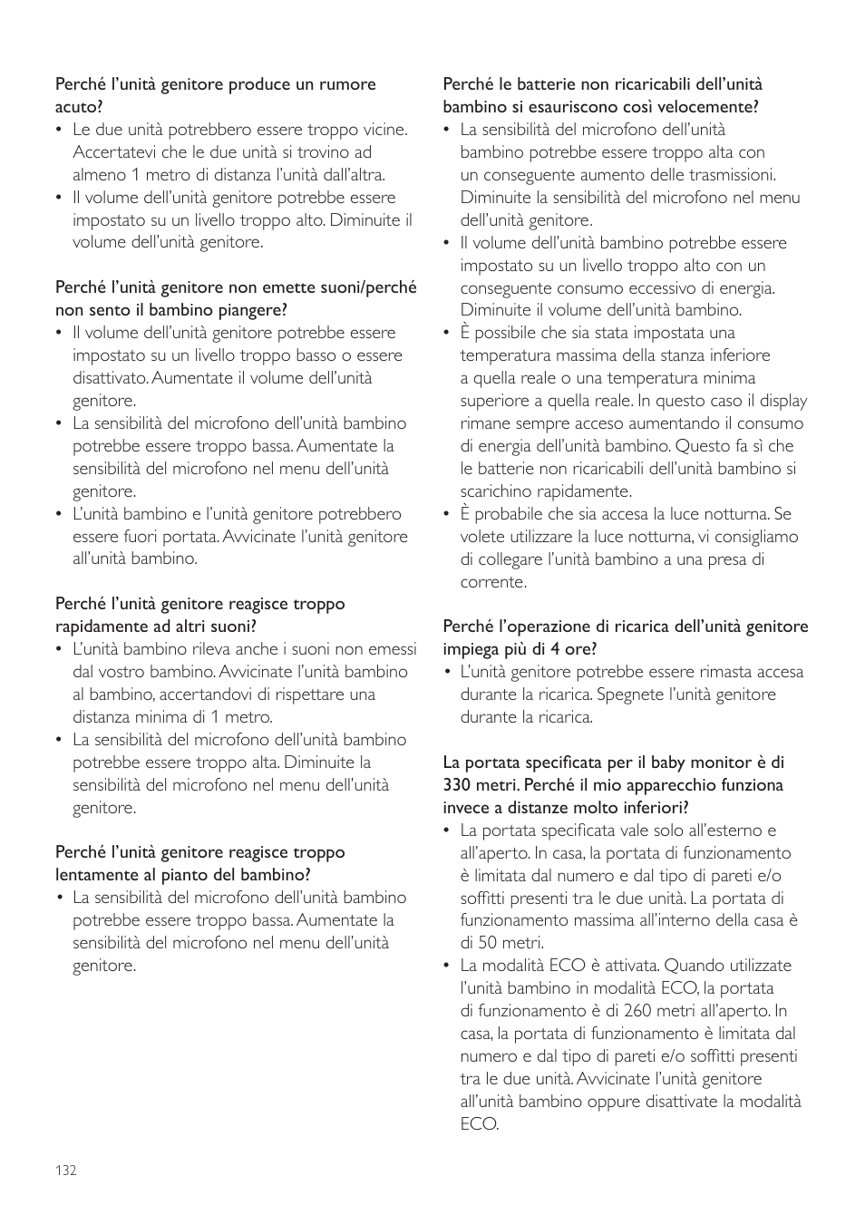 Philips AVENT Vigilabebés DECT User Manual | Page 132 / 216