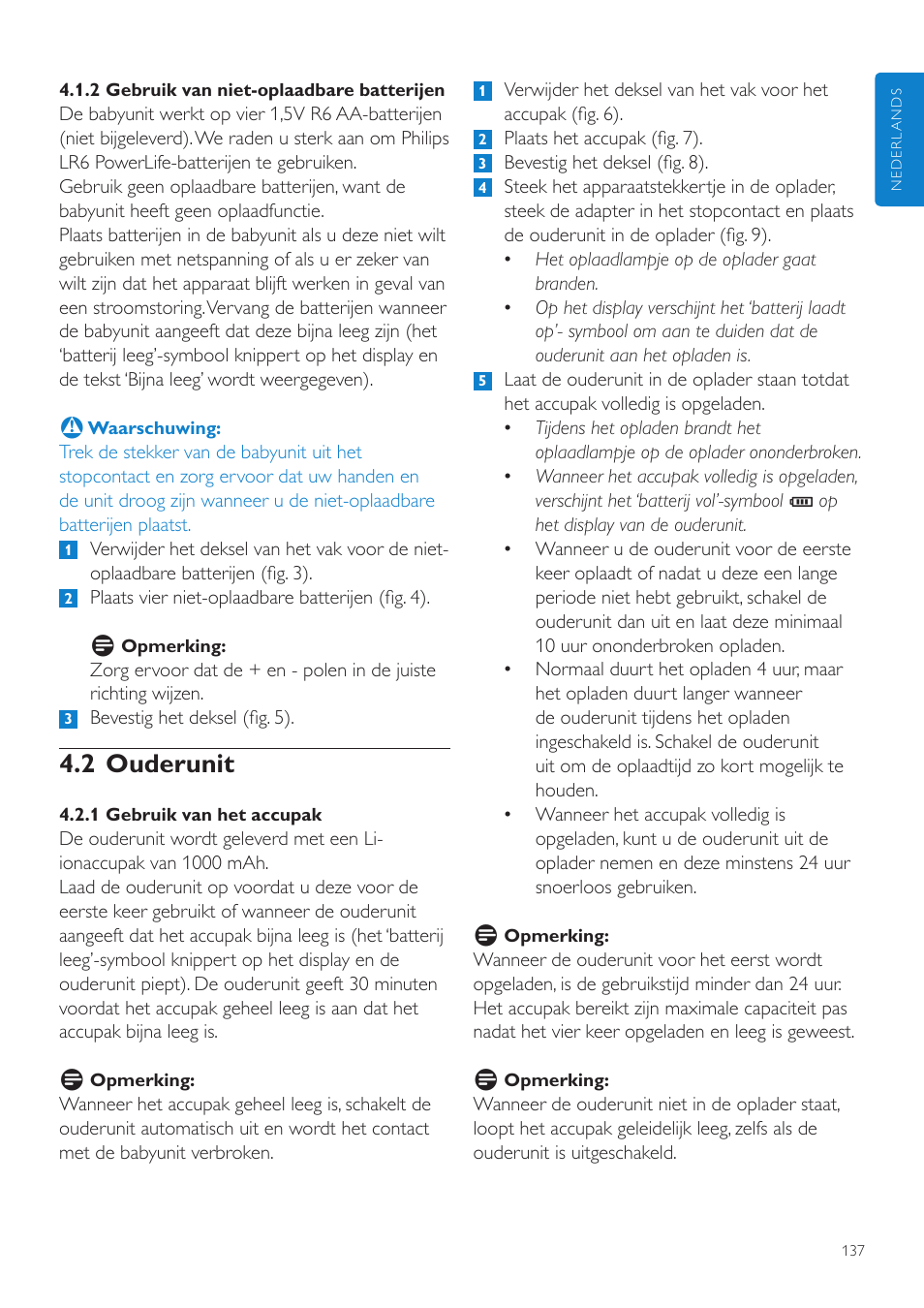2 ouderunit | Philips AVENT Vigilabebés DECT User Manual | Page 137 / 216