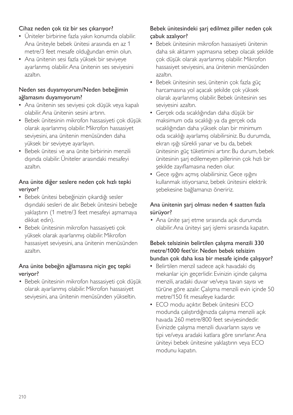 Philips AVENT Vigilabebés DECT User Manual | Page 210 / 216