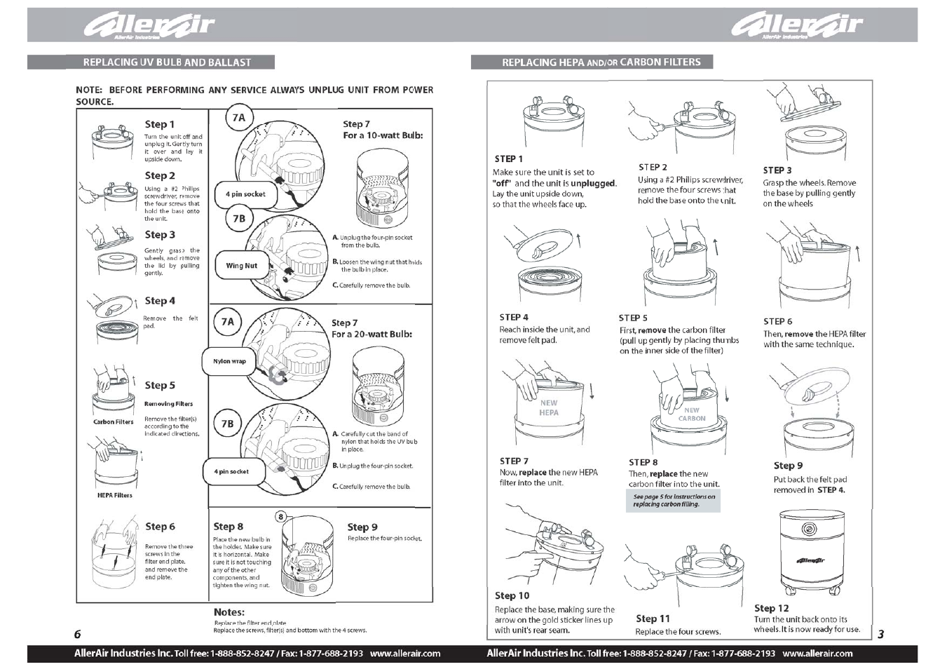 AllerAir A8PK7025 User Manual | Page 3 / 4