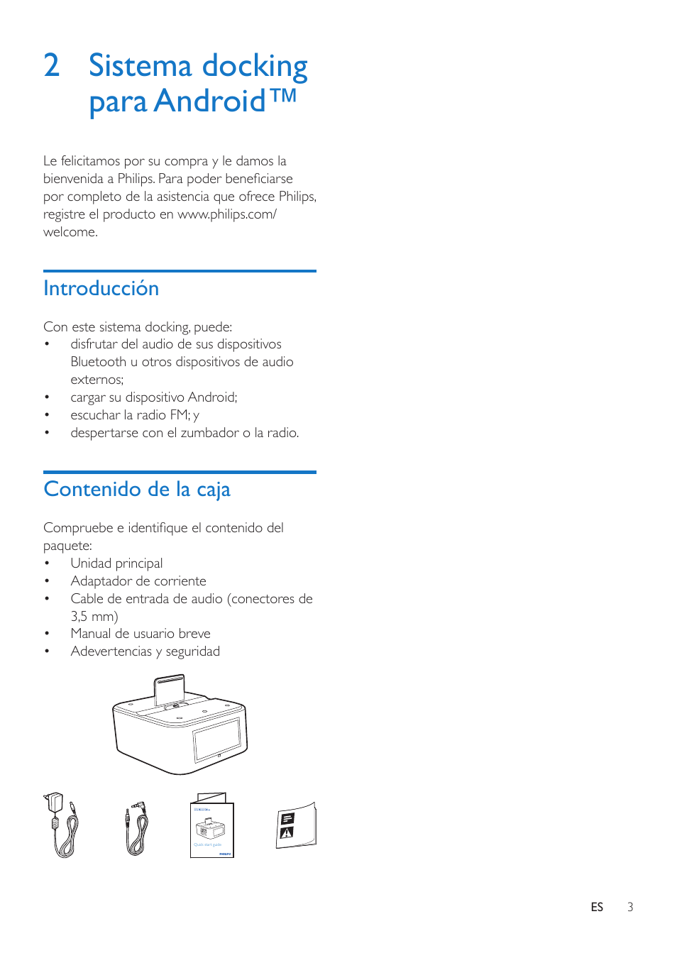 Philips altavoz base inalámbrico User Manual | Page 5 / 26