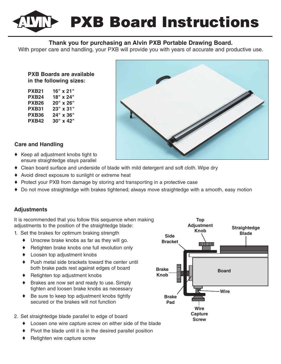 Alvin PXB31 User Manual | 2 pages