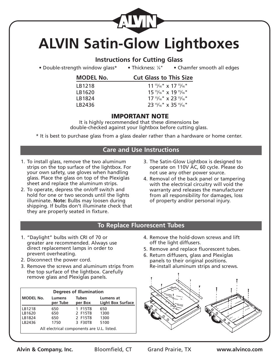 Alvin LB1824 User Manual | 1 page