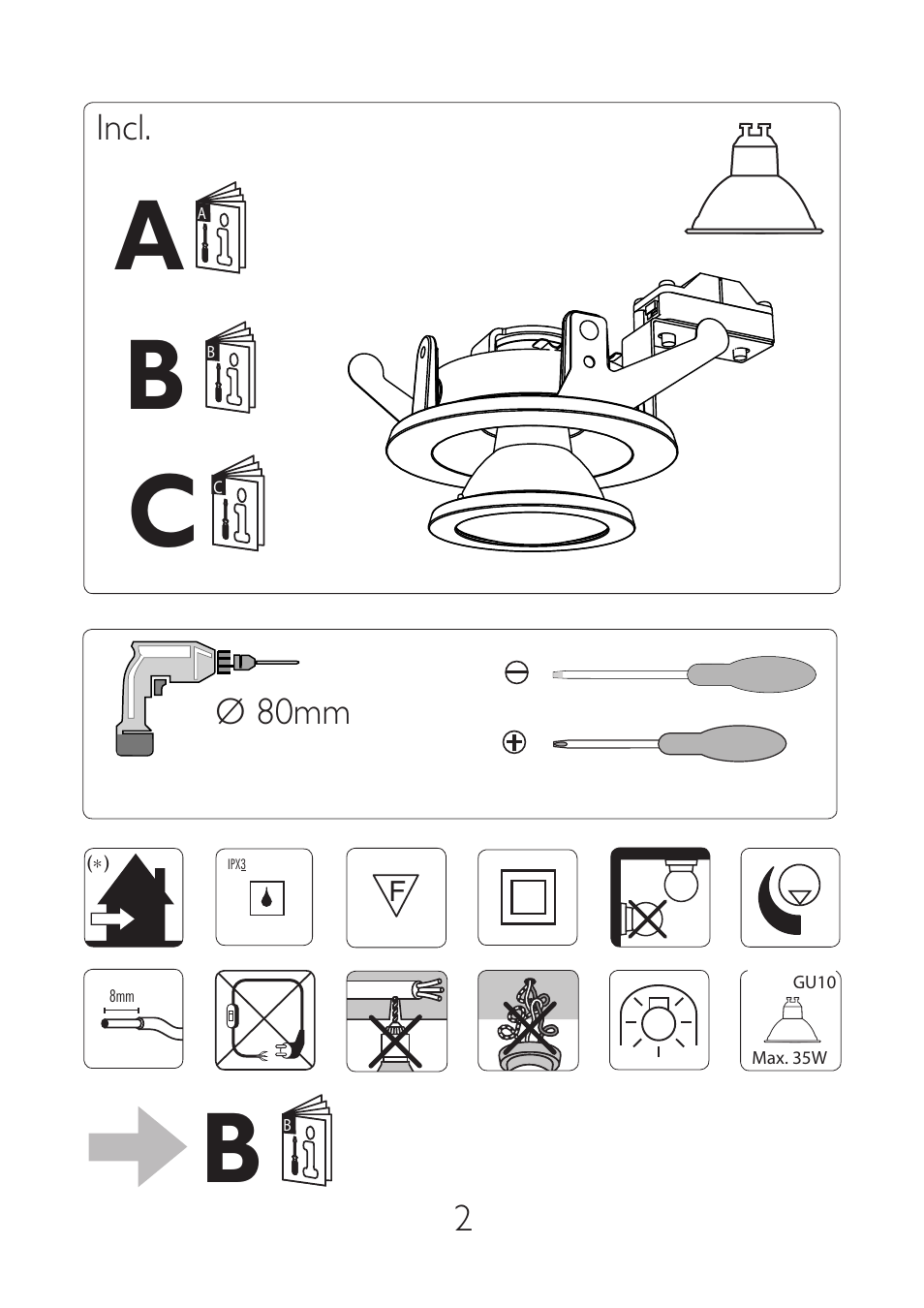 As! b i c i, B i c i | Philips SMARTSPOT Foco empotrable User Manual | Page 2 / 8