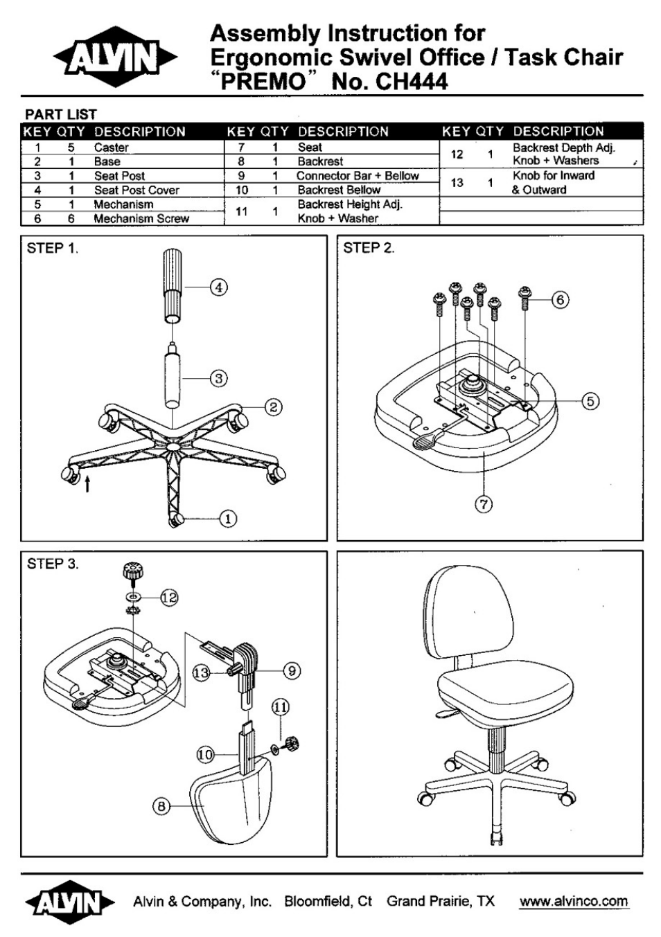 Alvin CH444 User Manual | 1 page