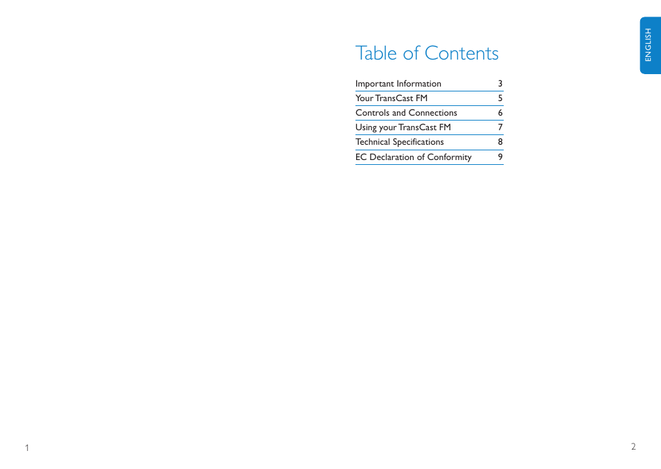 Philips TransCast FM User Manual | Page 2 / 63