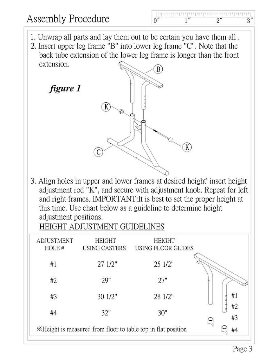 Assembly procedure | Alvin CraftMaster CM40-4-WB User Manual | Page 3 / 10