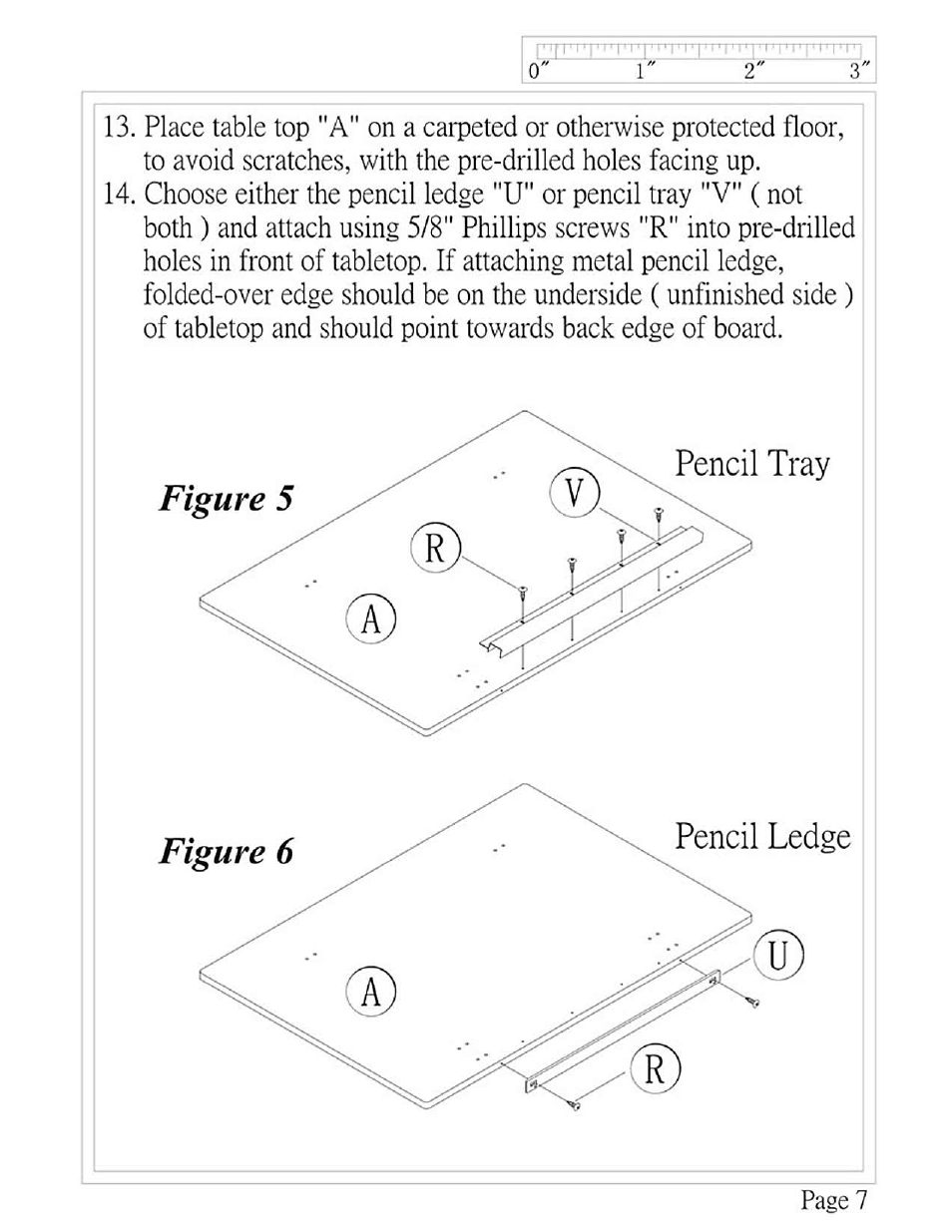 Figure 5, Pencil tray | Alvin CraftMaster CM40-4-WB User Manual | Page 7 / 10