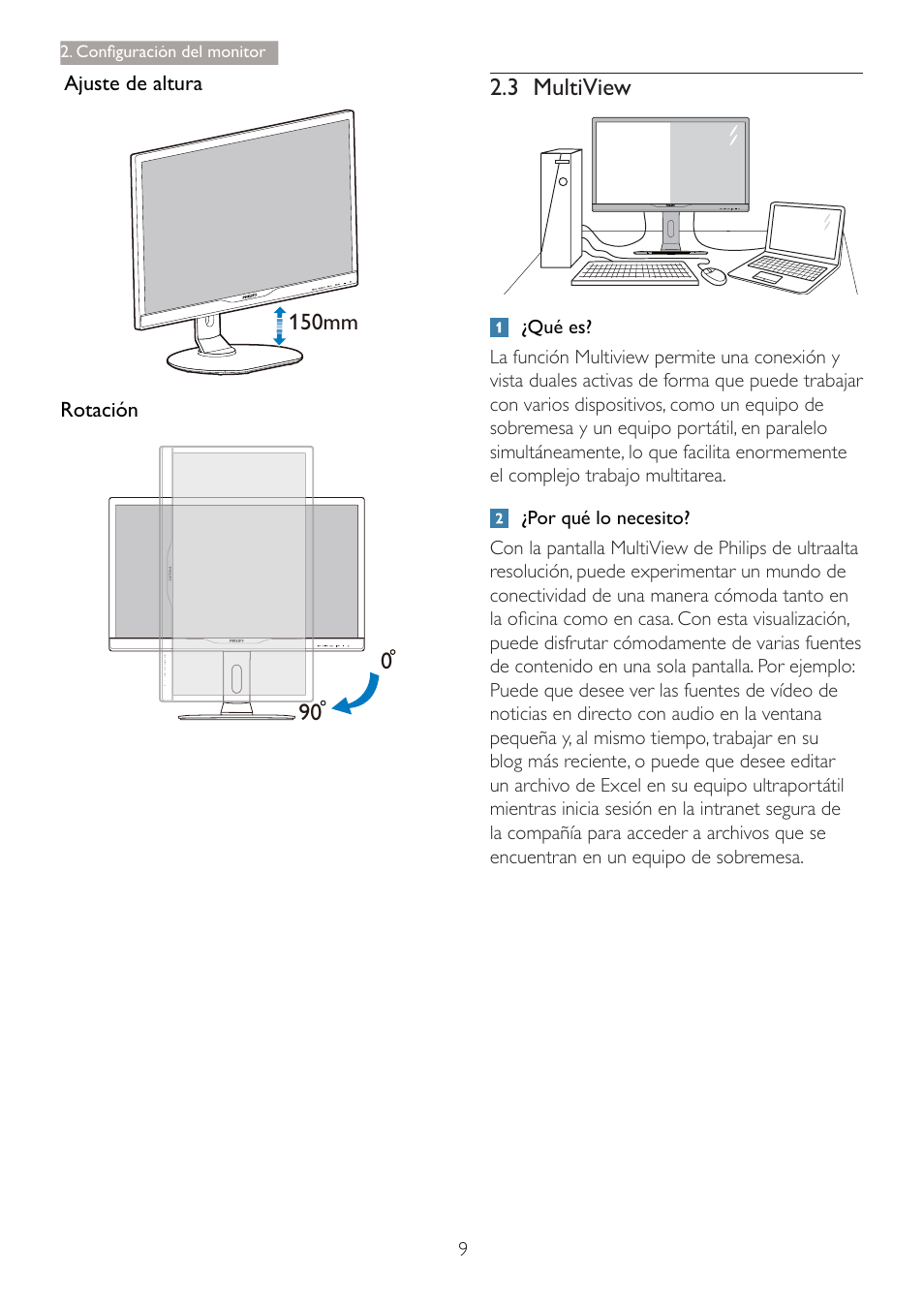 Philips Brilliance Monitor 4K Ultra HD con retroiluminación LED User Manual | Page 11 / 54