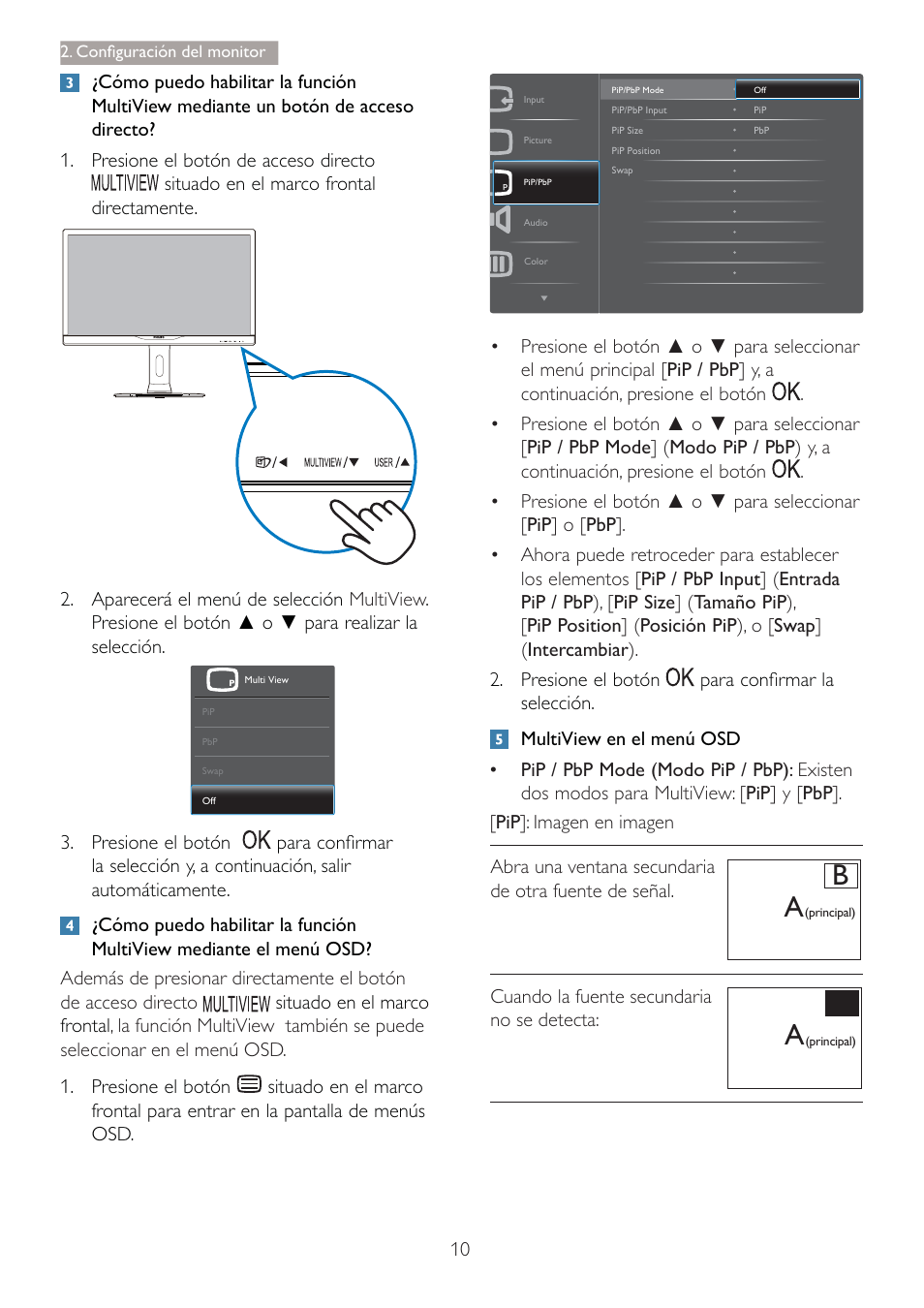 Philips Brilliance Monitor 4K Ultra HD con retroiluminación LED User Manual | Page 12 / 54