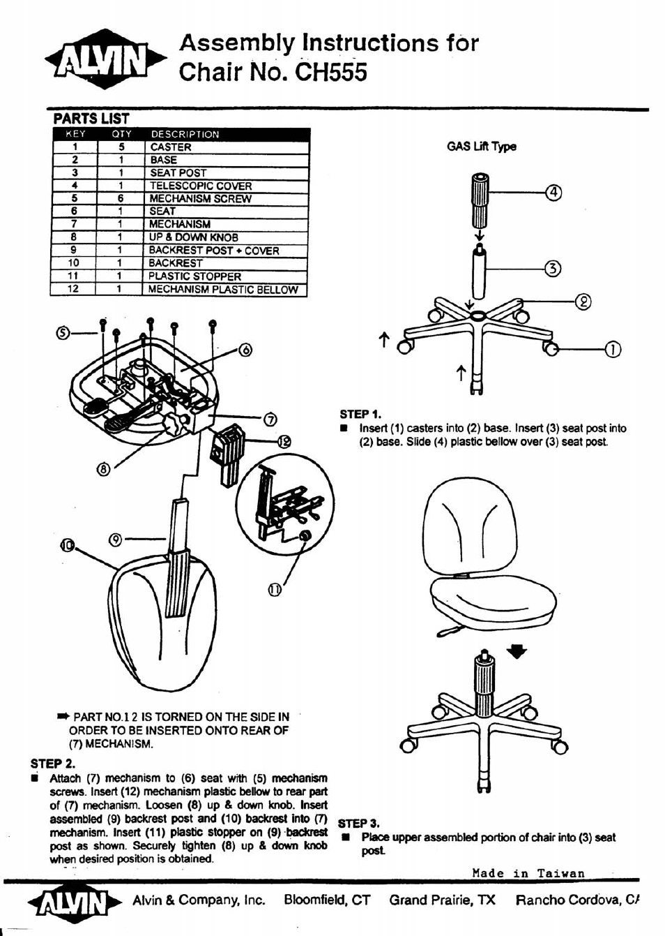 Alvin CH555 User Manual | 1 page