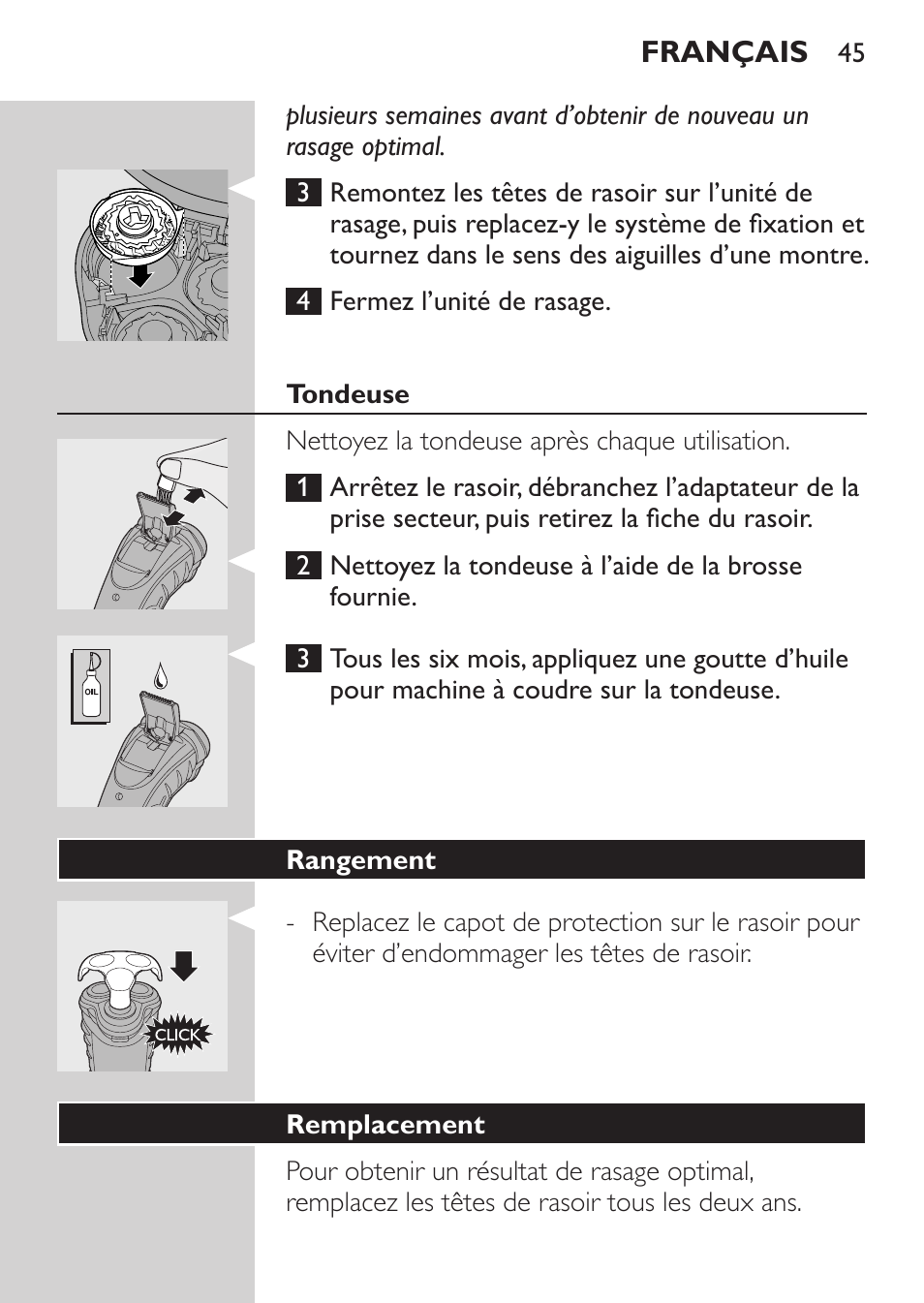 Philips Afeitadora eléctrica User Manual | Page 43 / 96