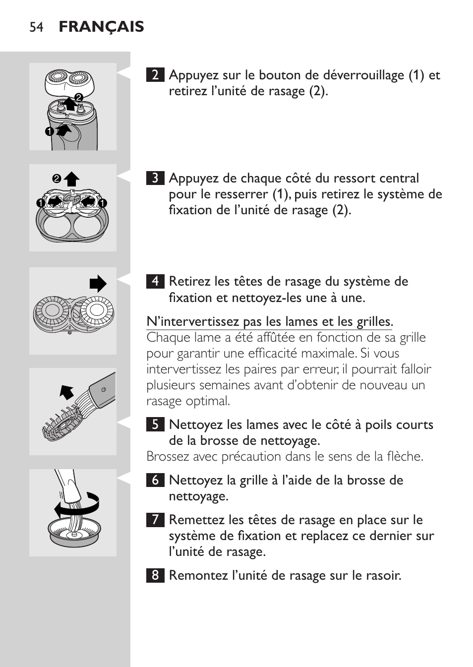 Philips Afeitadora 2 cab. User Manual | Page 52 / 104