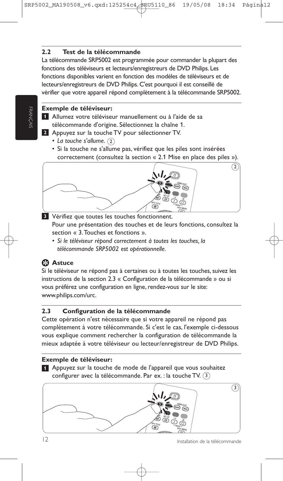 Philips Perfect replacement Mando a distancia universal User Manual | Page 12 / 108