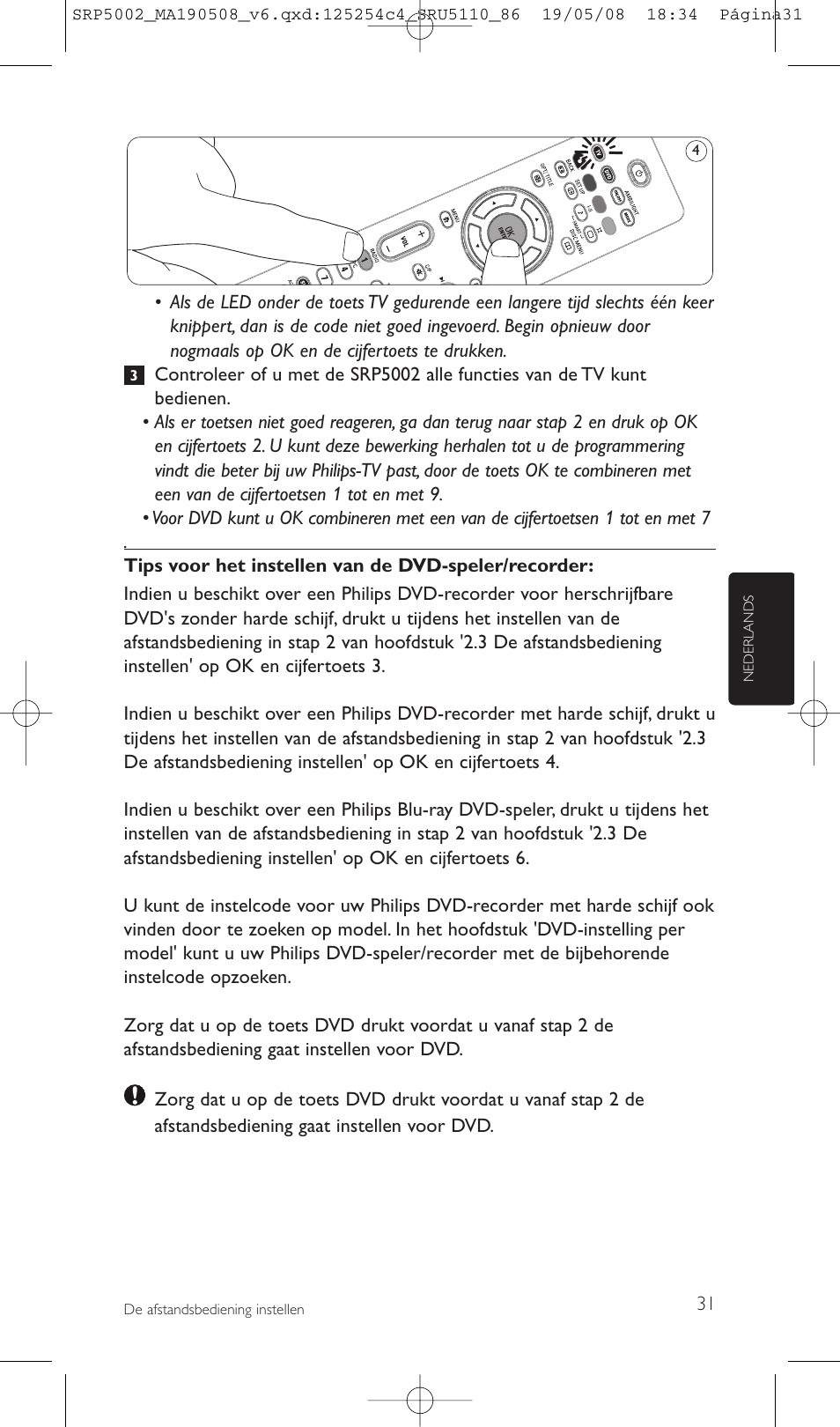 Philips Perfect replacement Mando a distancia universal User Manual | Page 31 / 108