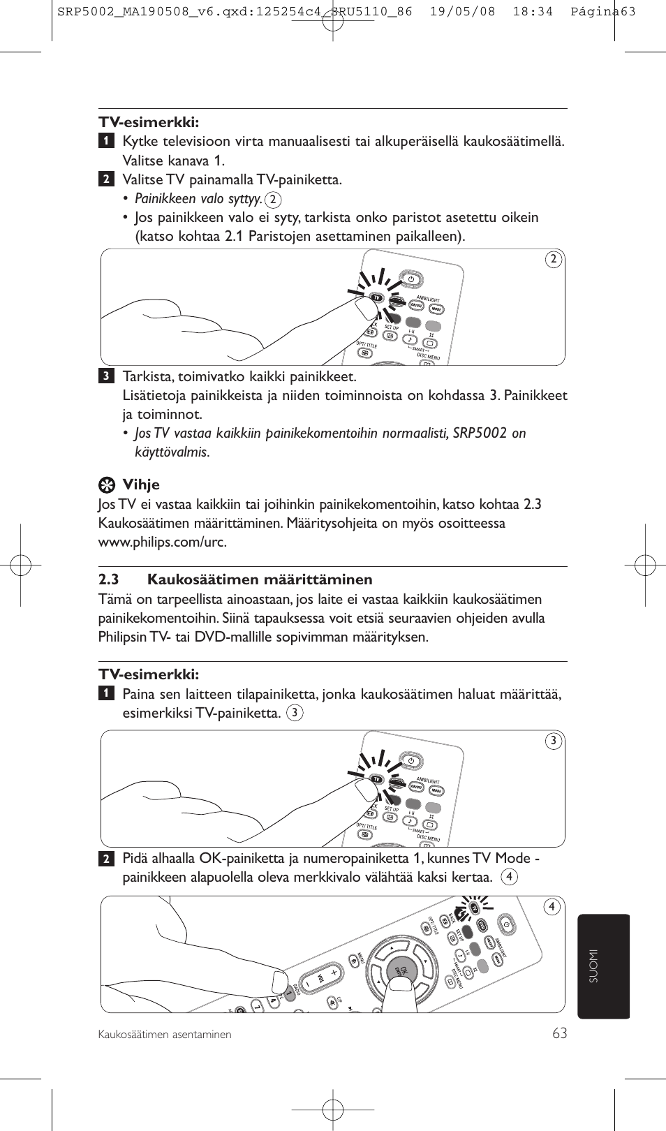 Philips Perfect replacement Mando a distancia universal User Manual | Page 63 / 108