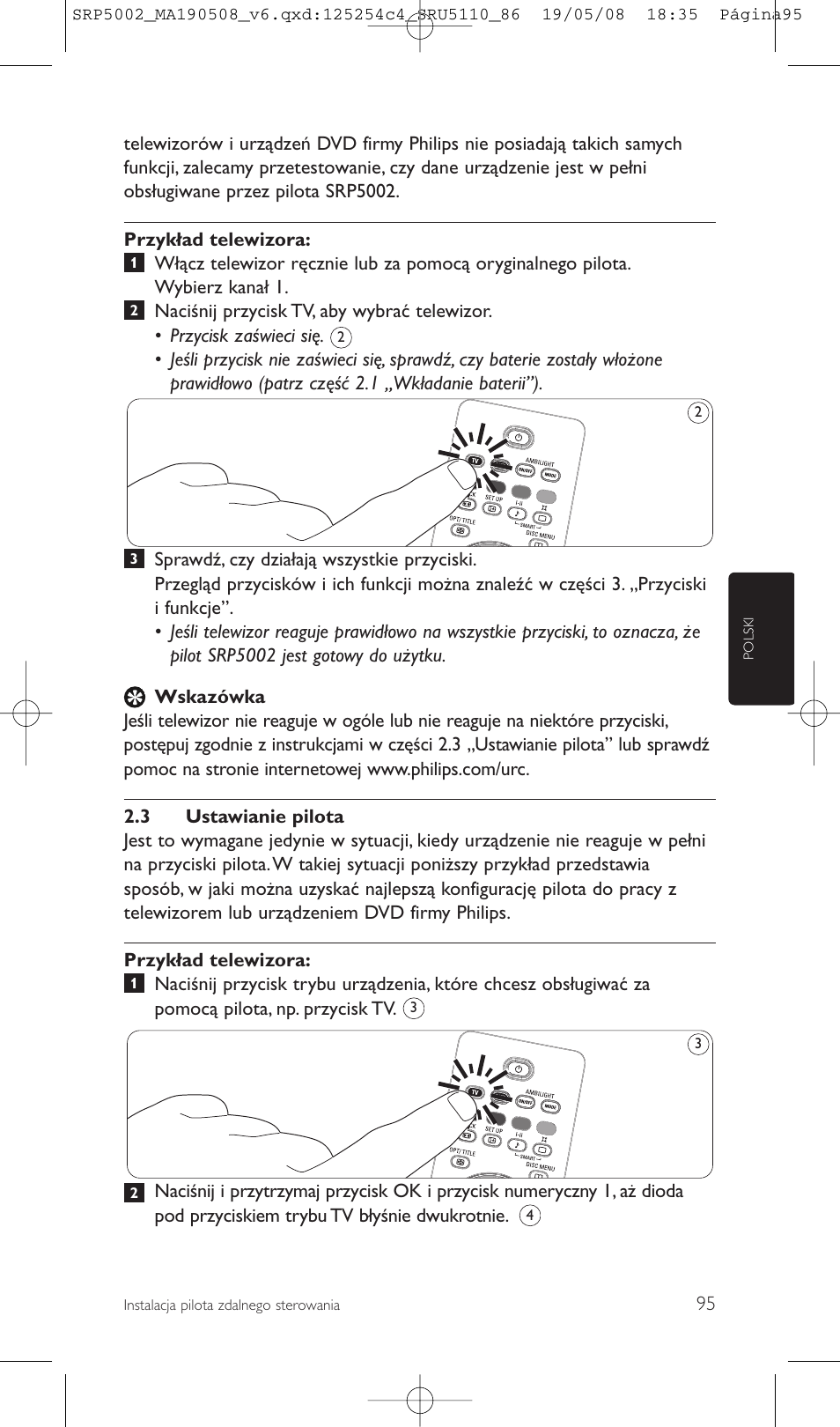 Philips Perfect replacement Mando a distancia universal User Manual | Page 95 / 108