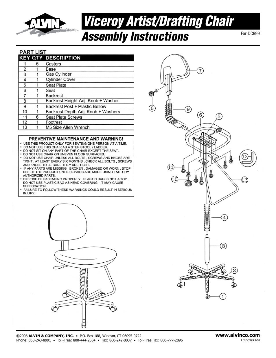 Alvin DC999 User Manual | 1 page