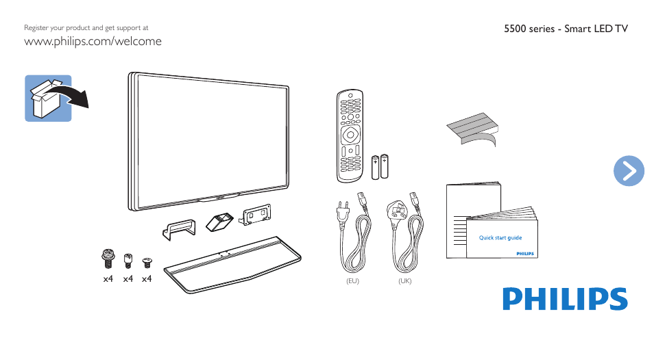 Philips 5000 series Televisor LED Full HD plano User Manual | 12 pages