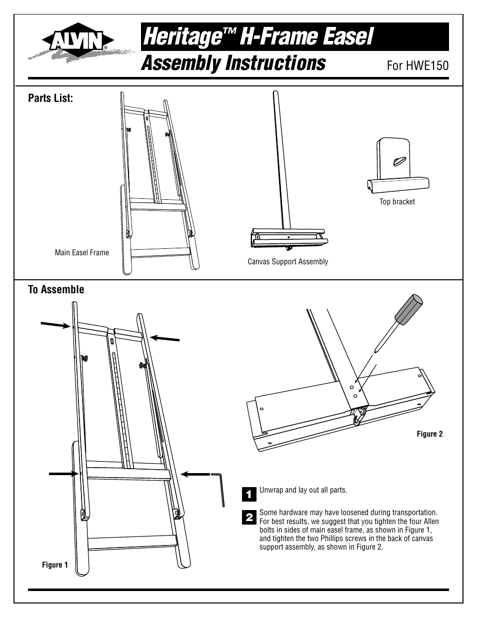 Alvin Heritage HWE150 User Manual | 2 pages