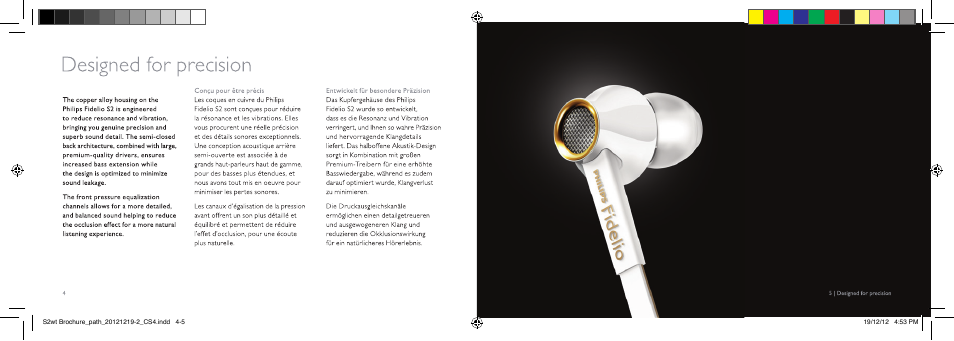 Designed for precision | Philips S2WT-00 User Manual | Page 3 / 12