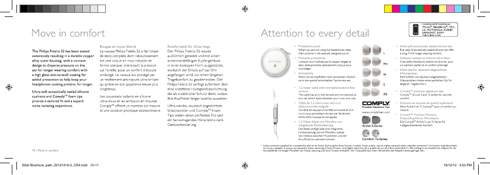 Move in comfort, Attention to every detail | Philips S2WT-00 User Manual | Page 6 / 12