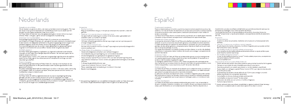 Nederlands, Nederlands español | Philips S2WT-00 User Manual | Page 9 / 12