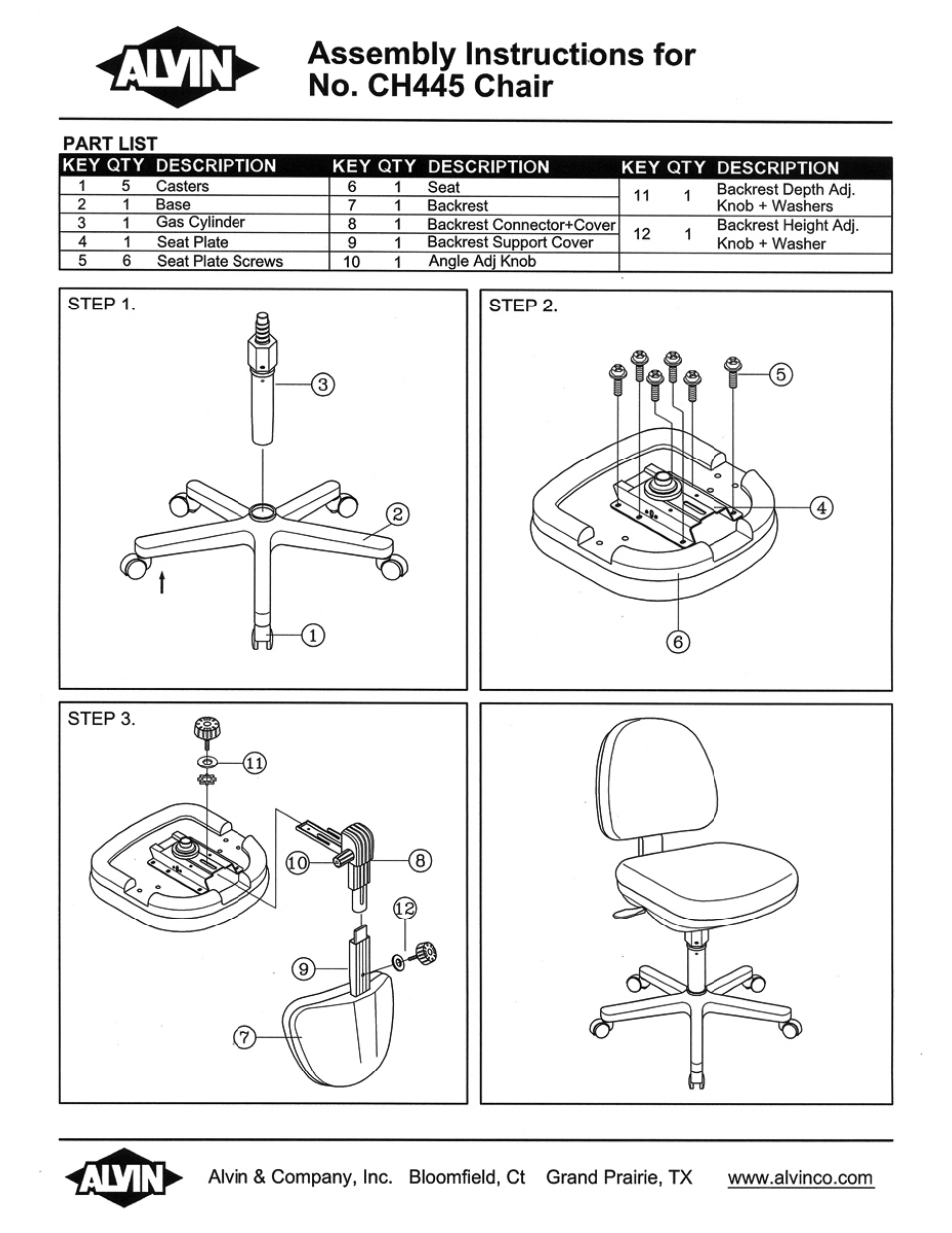 Alvin CH445 User Manual | 1 page