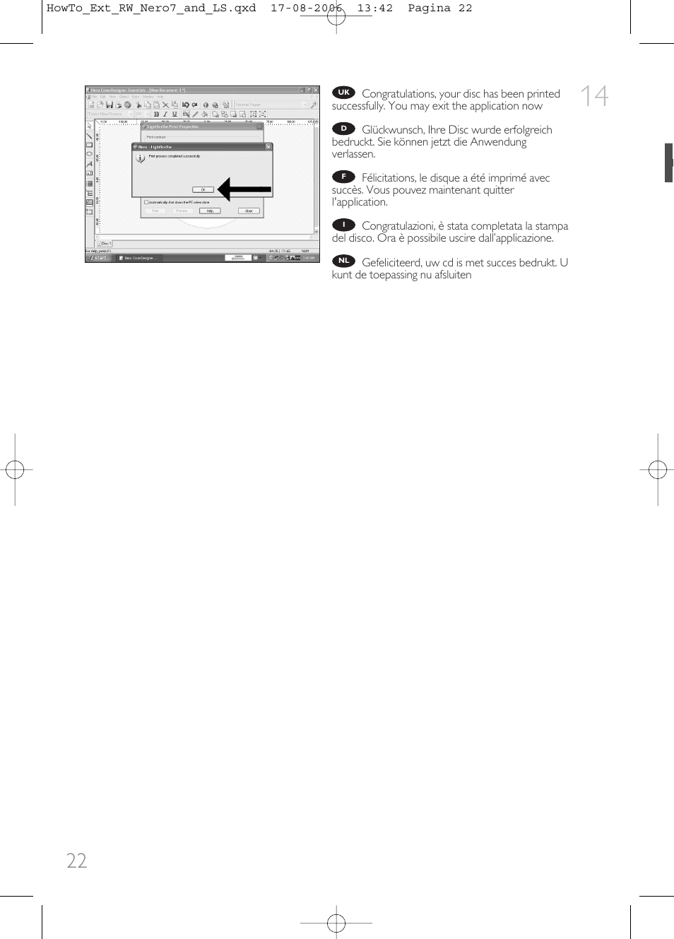 Philips How to for External ReWriters using Nero 7 and LightScribe User Manual | Page 22 / 84