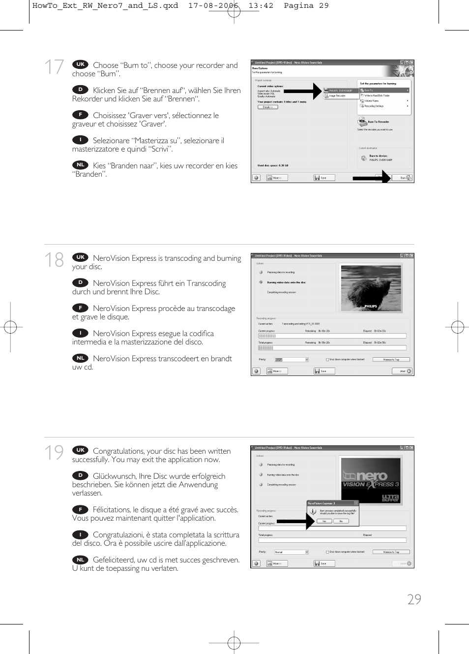 Philips How to for External ReWriters using Nero 7 and LightScribe User Manual | Page 29 / 84