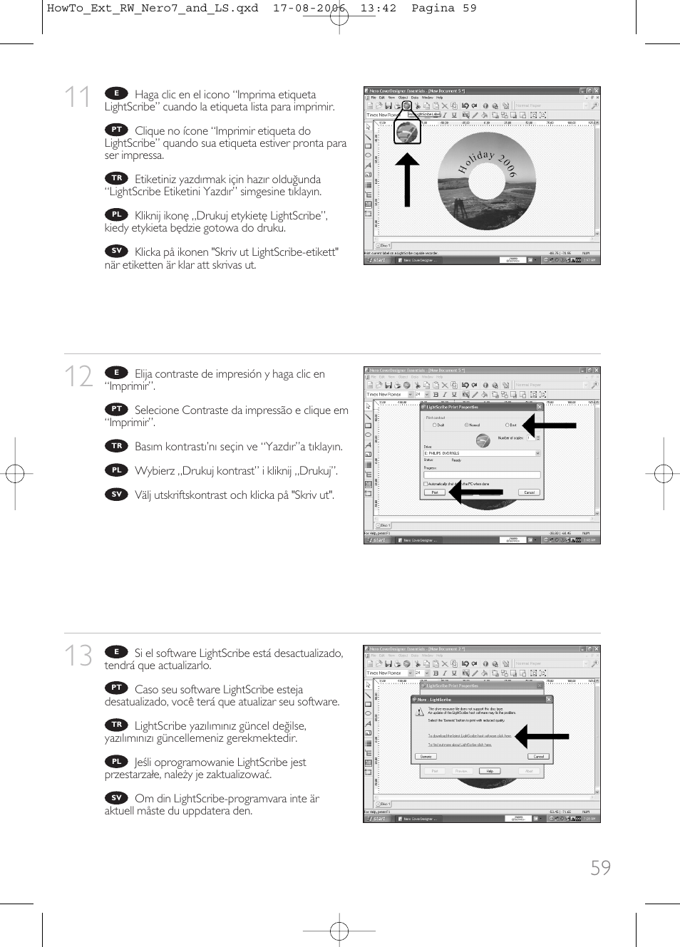 Philips How to for External ReWriters using Nero 7 and LightScribe User Manual | Page 59 / 84