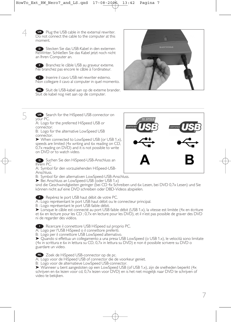 Philips How to for External ReWriters using Nero 7 and LightScribe User Manual | Page 7 / 84