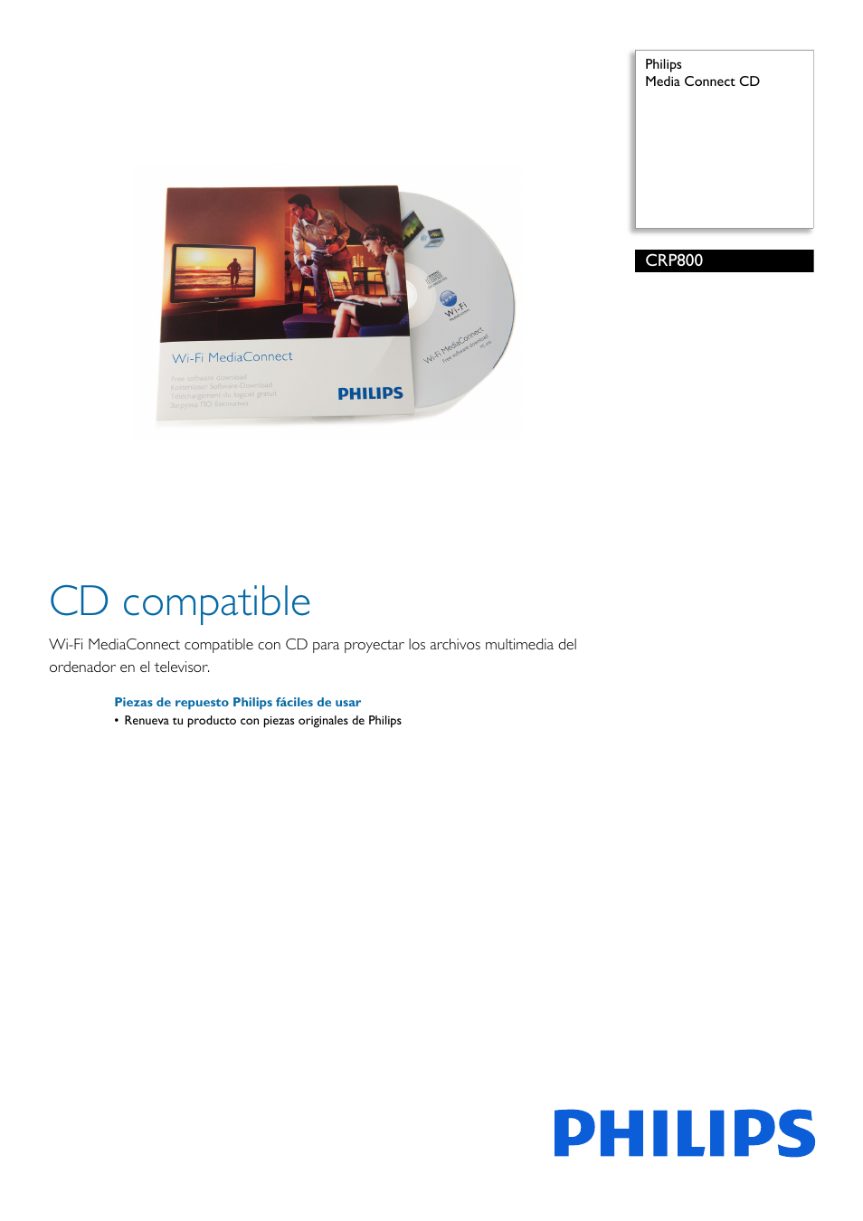 Philips Media Connect CD User Manual | 2 pages