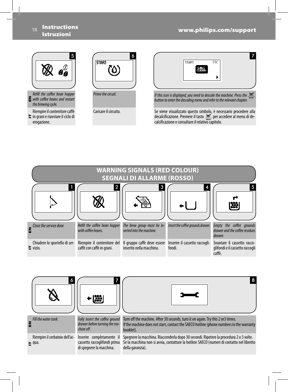 Philips Saeco Intelia Cafetera expreso súper automática User Manual | Page 18 / 96