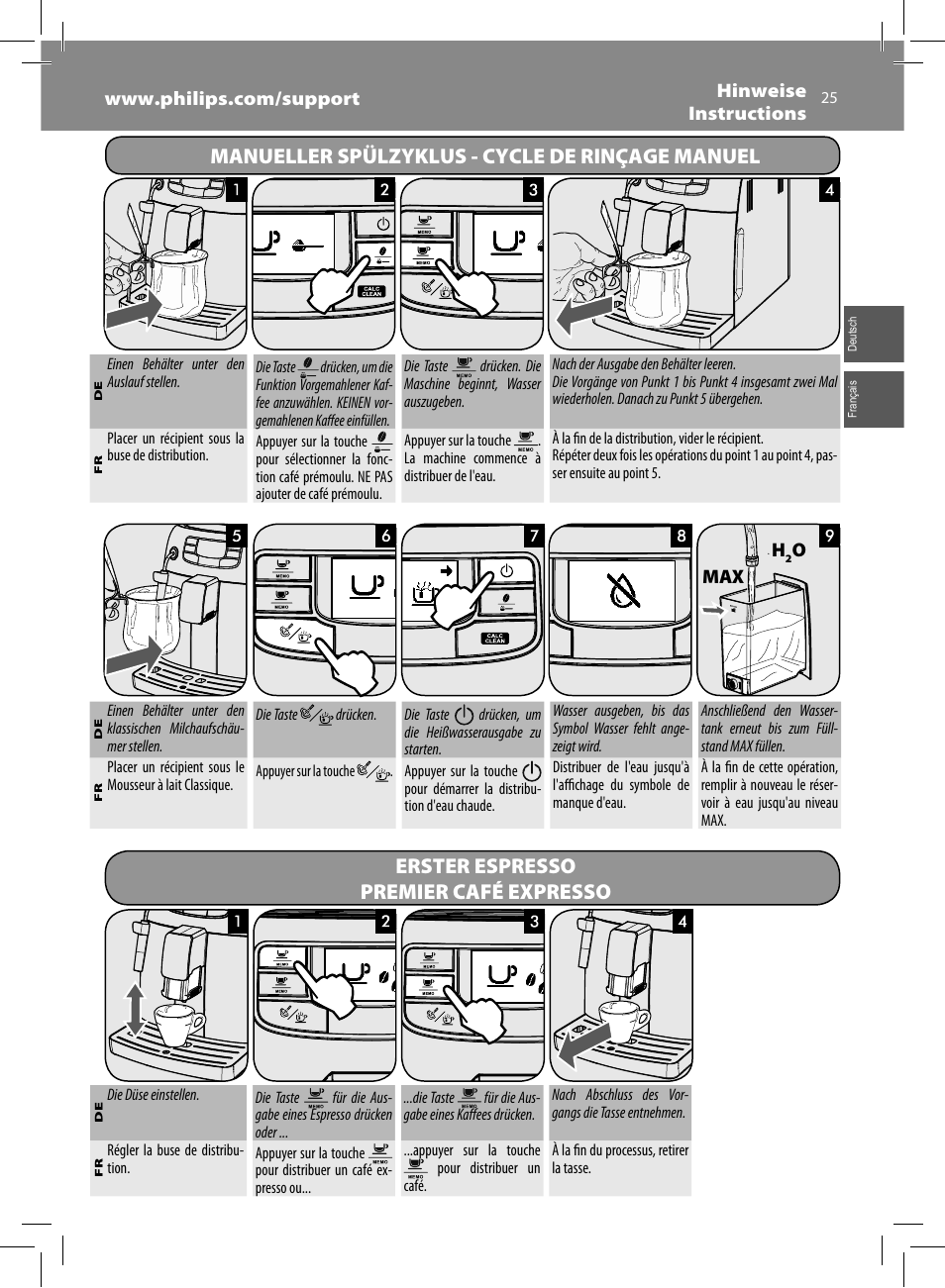 Philips Saeco Intelia Cafetera expreso súper automática User Manual | Page 25 / 96