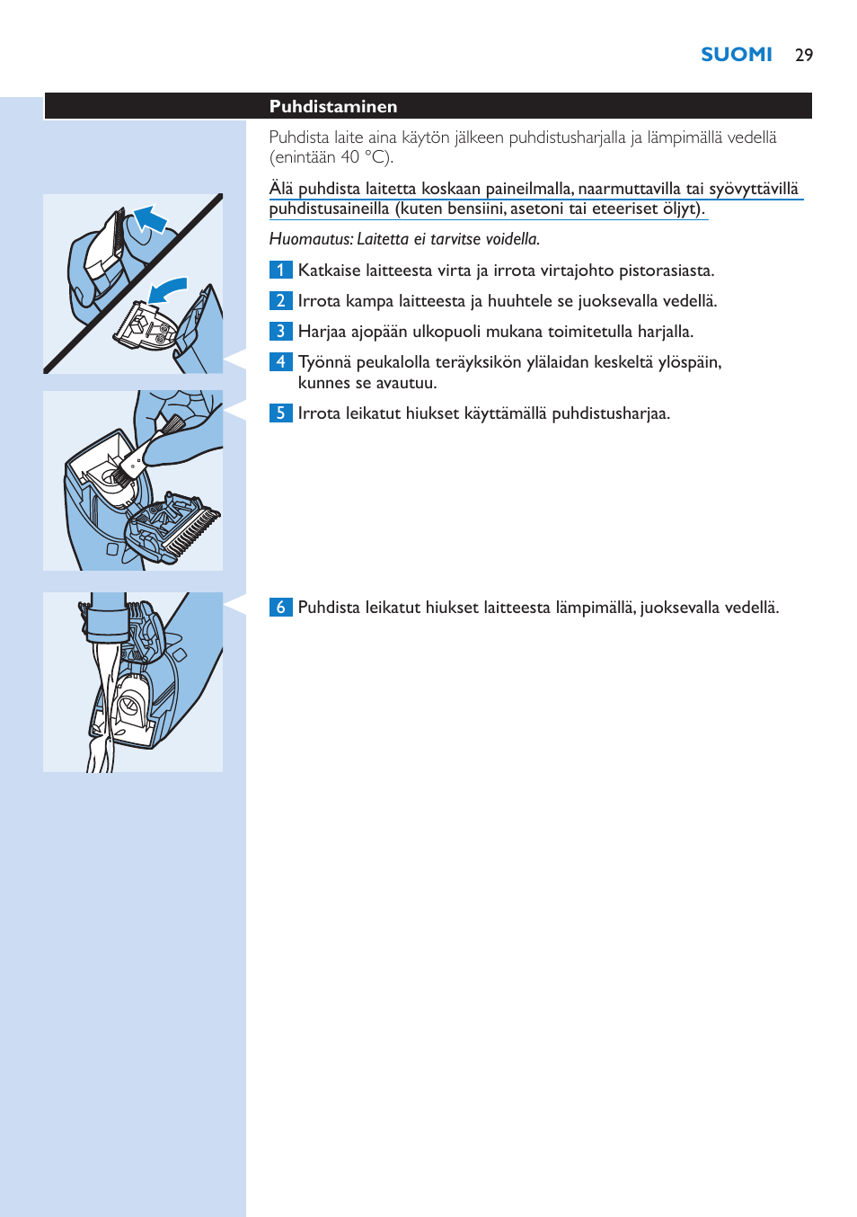 Philips HAIRCLIPPER Series 5000 cortapelos User Manual | Page 29 / 58