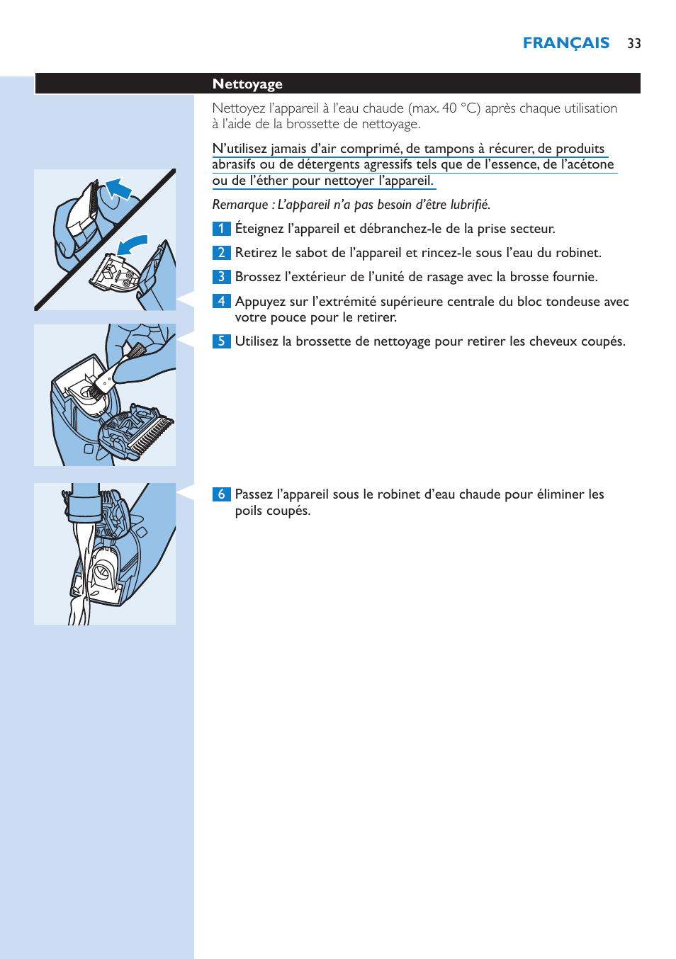 Philips HAIRCLIPPER Series 5000 cortapelos User Manual | Page 33 / 58