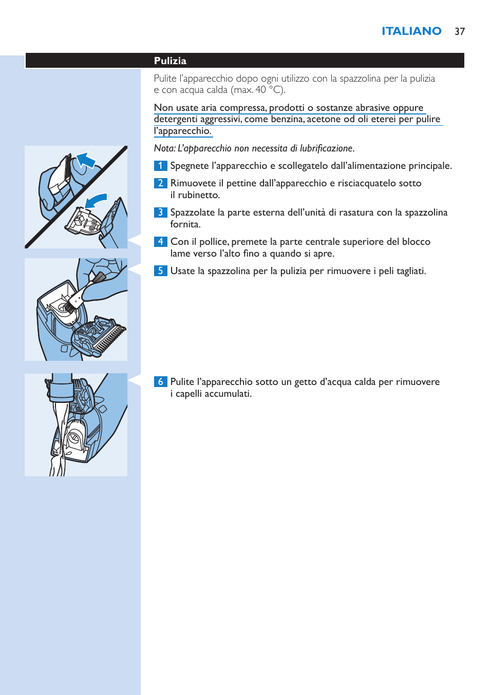 Philips HAIRCLIPPER Series 5000 cortapelos User Manual | Page 37 / 58