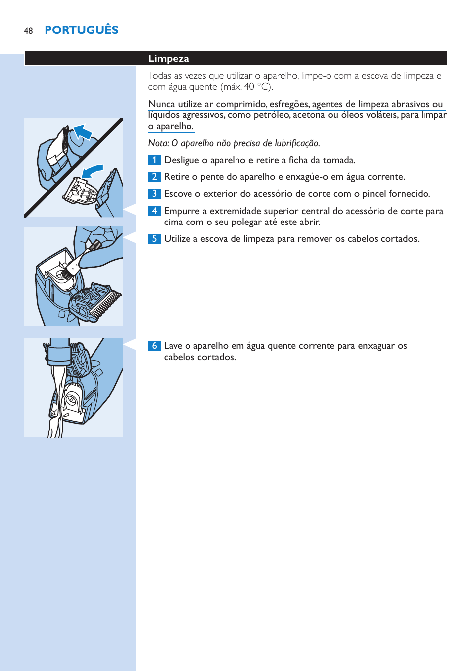 Philips HAIRCLIPPER Series 5000 cortapelos User Manual | Page 48 / 58