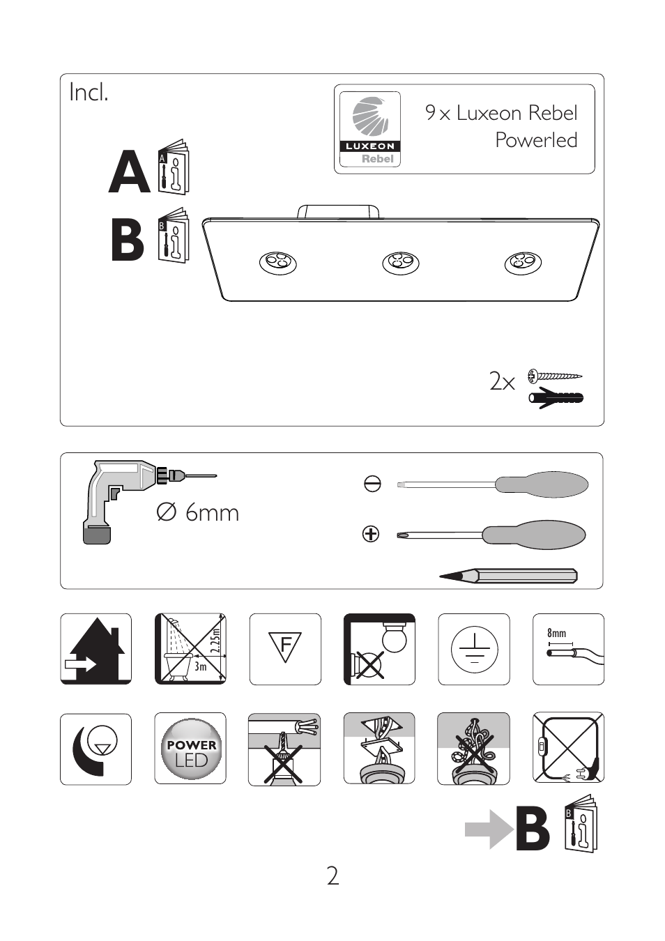 Incl, A i b i | Philips InStyle Plafón User Manual | Page 2 / 8