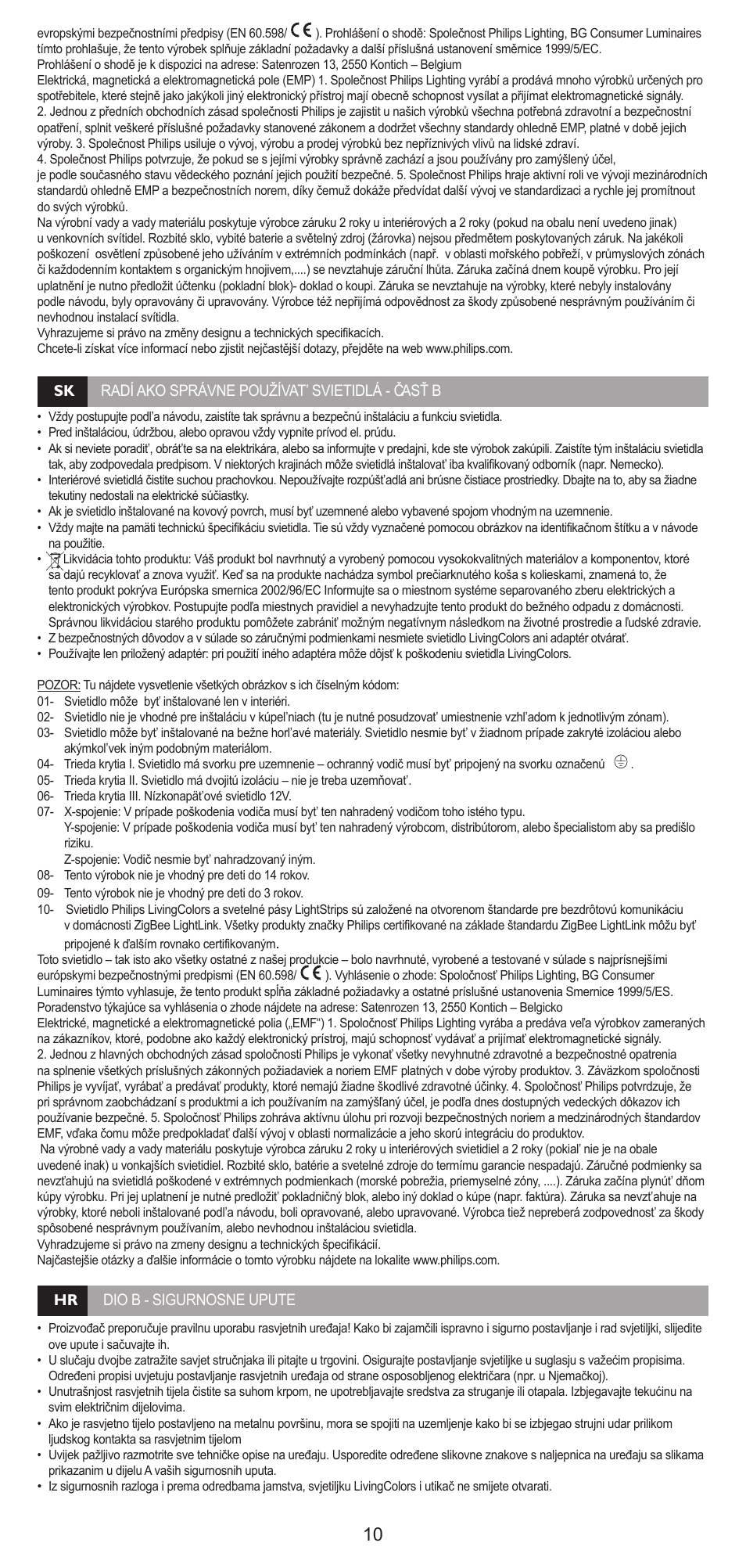 Philips Luz indirecta User Manual | Page 10 / 20