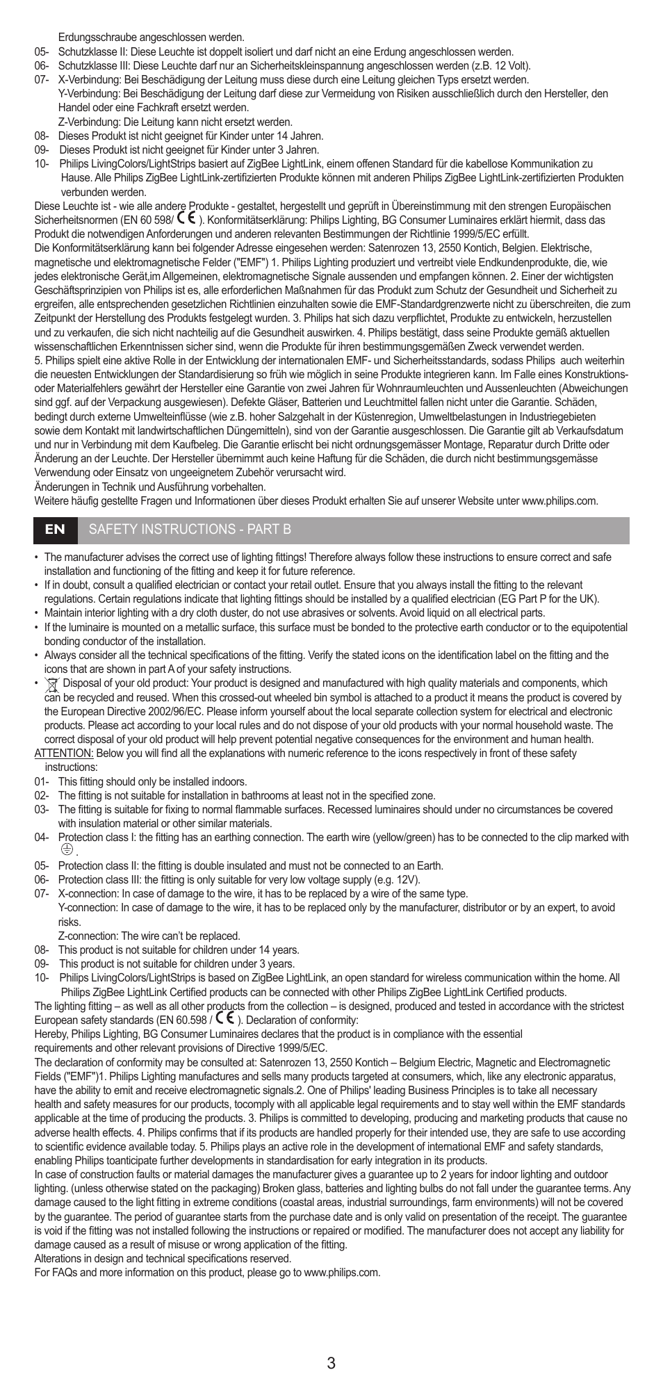 Philips Luz indirecta User Manual | Page 3 / 20
