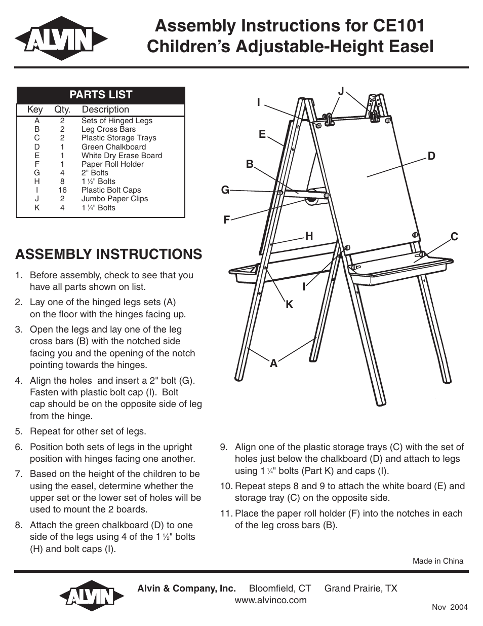 Alvin CE101 User Manual | 1 page