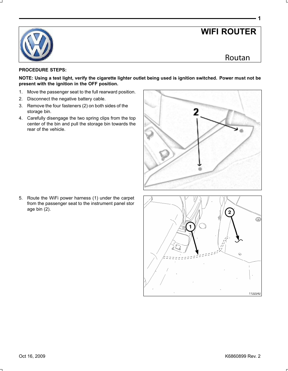 Autonet Routan K6860899 User Manual | 4 pages