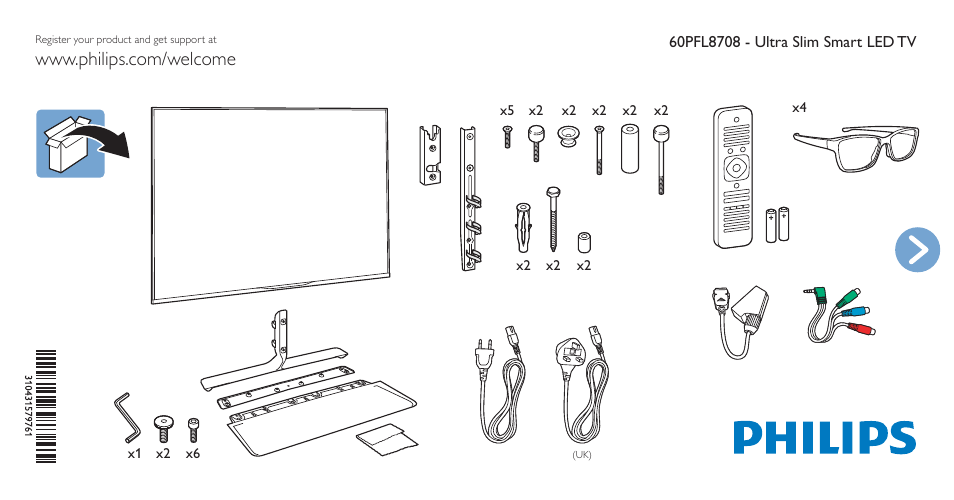 Philips Elevation Televisor Smart LED ultrafino User Manual | 16 pages