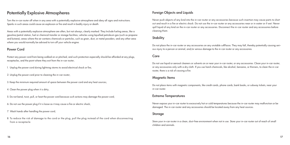 Potentially explosive atmospheres | Autonet mobile Carfi User Manual | Page 9 / 15