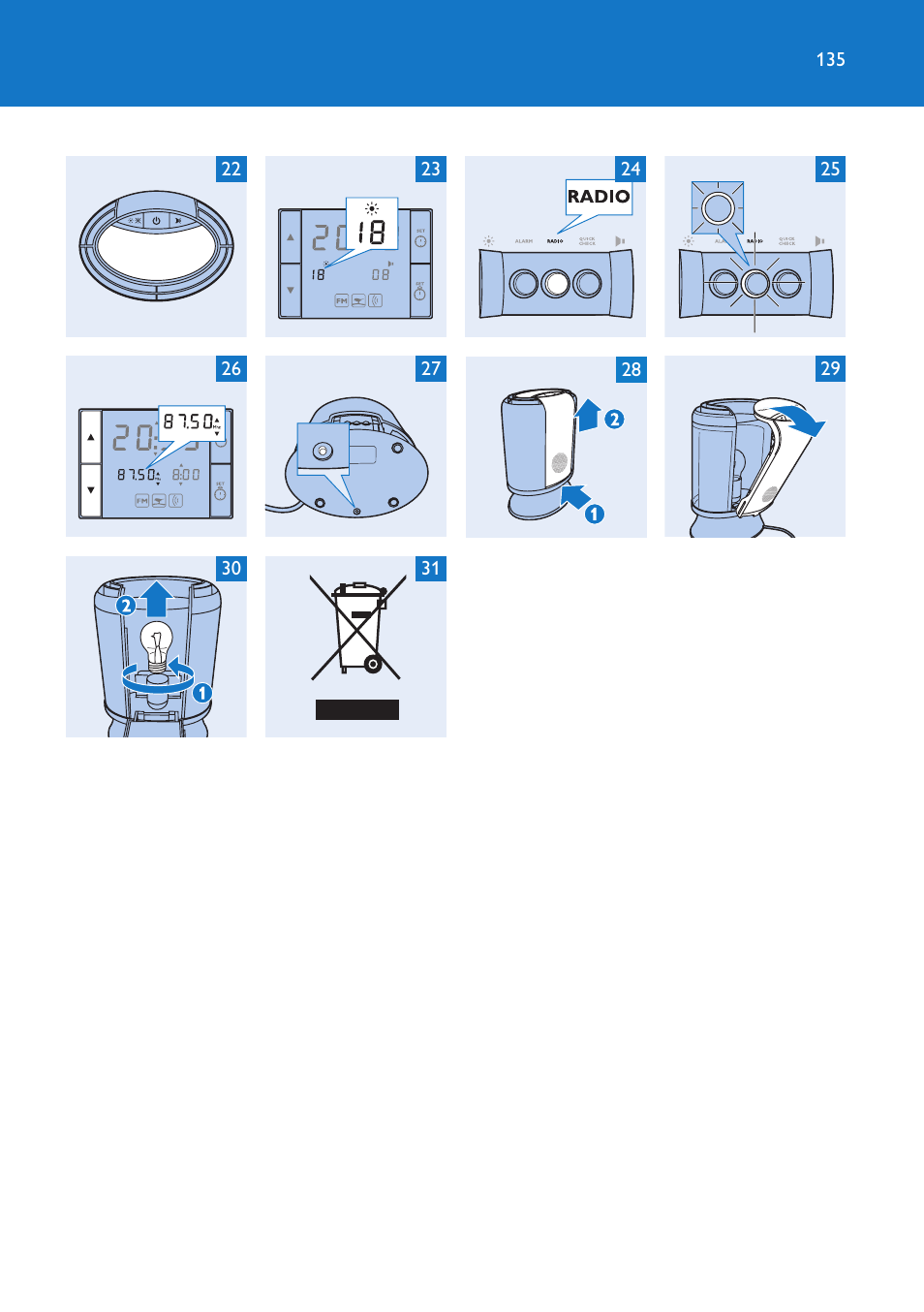 Philips Wake-up Light User Manual | Page 135 / 136